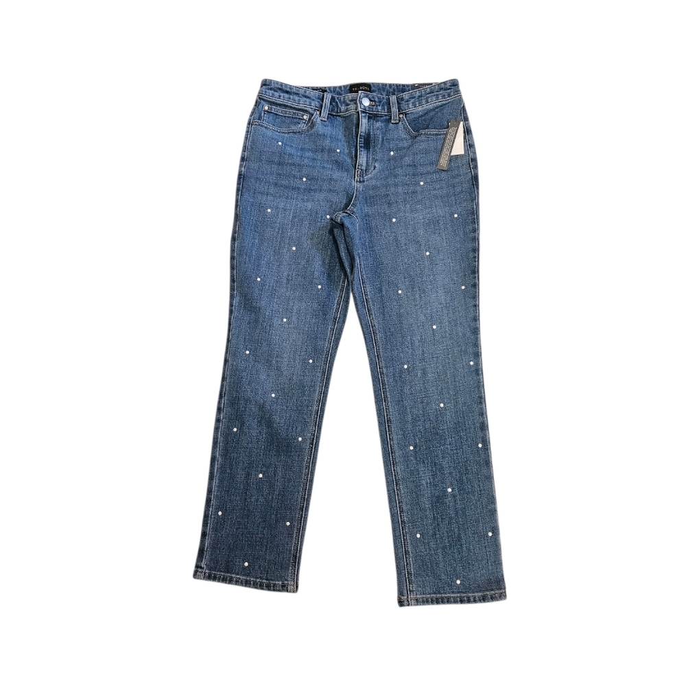 Talbots Pearl Slim Straight Ankle Jeans NEW Opal Wash Size 6 Mid Rise